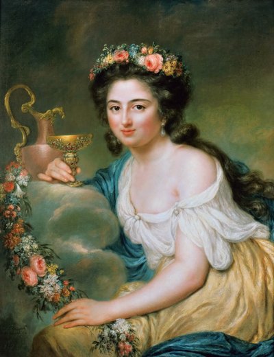 Retrato de Henriette Herz, de soltera De Lemos 1764-1847 como Hebe, 1778 de Anna Dorothea Therbusch