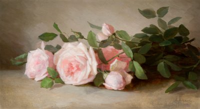 Naturaleza muerta de rosas 1880 (Óleo sobre lienzo) de Anna Eliza Hardy