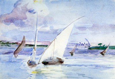 Un lago con barcos de vela, c. 1864-1930 de Anna Lea Merritt