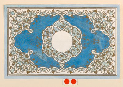 Diseño para una tapa de caja, alrededor de 1894 de Anna M. de Pool
