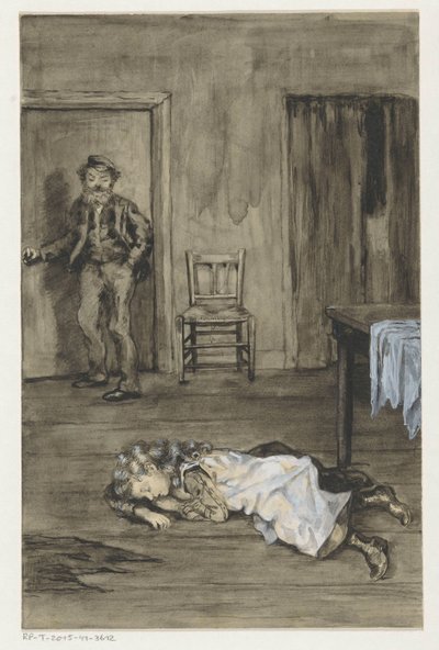Chica durmiendo en el suelo de Anna Maria Kruijff