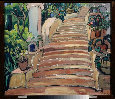 Escalera en un jardín de Anna Mikhaylovna Zelmanova Tchudovskaya