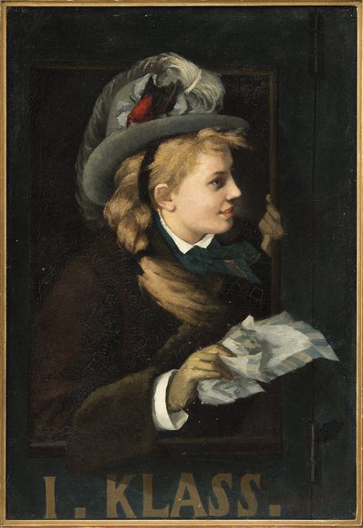 Mujer en la ventana de un tren de Anna Nordgren