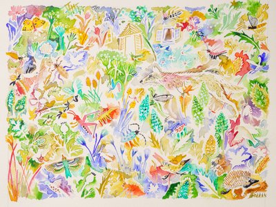 1 Swansong, 2023 (acuarela) de Anna Pugh