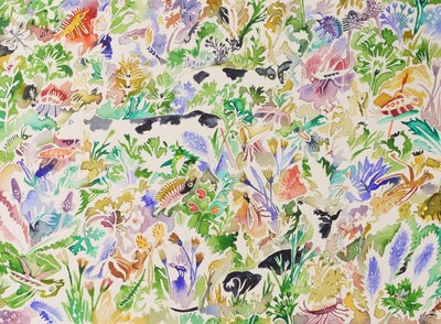 2 Swansong, 2023 (acuarela) de Anna Pugh