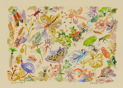 5 Swansong, 2023 (acuarela) de Anna Pugh