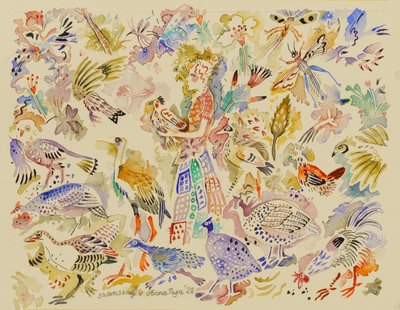 6 Swansong, 2023 (acuarela) de Anna Pugh