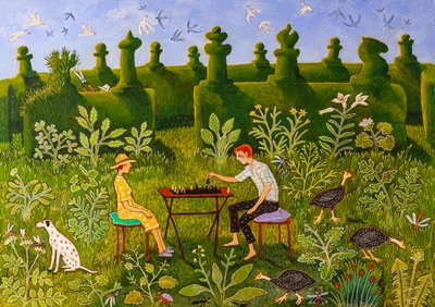 Decisiones Decisiones, 2020 (acrílico) de Anna Pugh