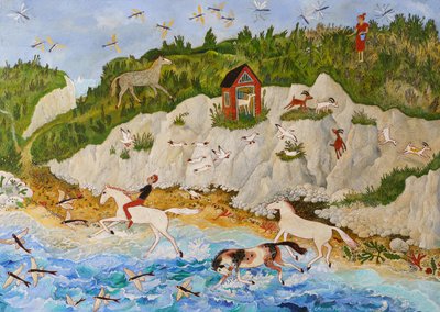 Pez volador, 2020 (acrílico) de Anna Pugh