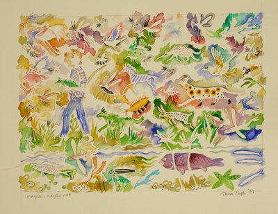Tal vez sí, tal vez no, 2023 (acuarela) de Anna Pugh