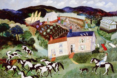 Recogida de patatas, 2001 (acrílico) de Anna Pugh