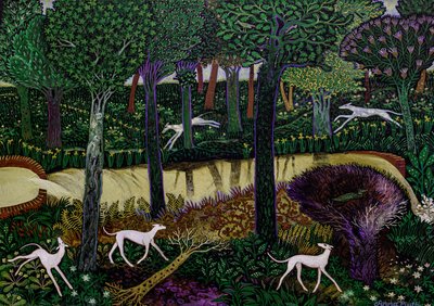 Pussys Primrose, 2017 (acrílico) de Anna Pugh