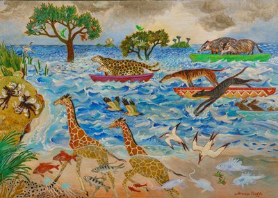 Los conejos serán conejos, 2019 (acrílico) de Anna Pugh