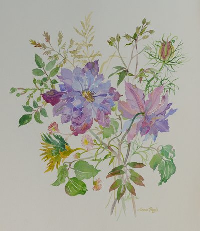 Naturaleza muerta flores, 2021 (pintura) de Anna Pugh