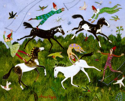 Swingalong, 2006 (acrílico) de Anna Pugh