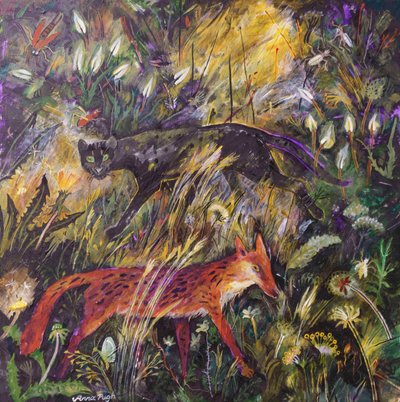 La pantera y el zorro, 2023 (acrílico) de Anna Pugh