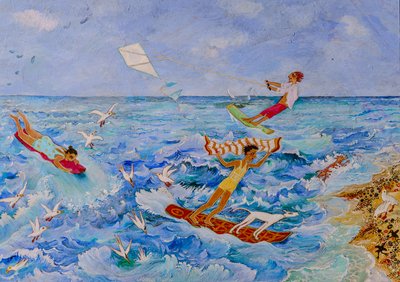 Too high Icarus, 2020 (acrílico) de Anna Pugh