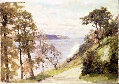 The Hudson, c.1906-09 (óleo sobre lienzo) de Anna Richards Brewster