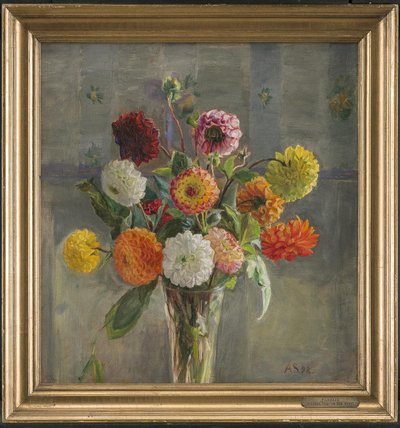 Dalias en un vaso de Anna Syberg