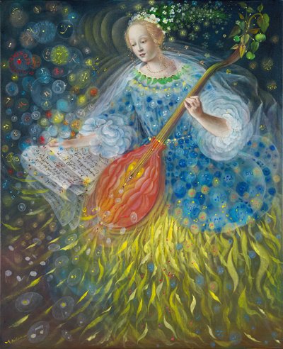 Poiesis-II: Ciencia, 2014 (óleo sobre lino belga) de Annael Anelia Pavlova