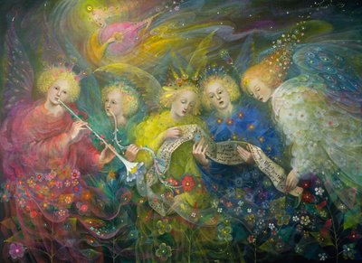 La luz de los mundos celestiales, 2019 (óleo sobre lino belga) de Annael Anelia Pavlova