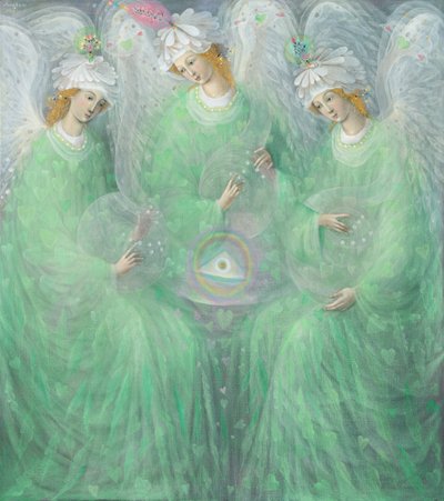 Las revelaciones de la primavera (díptico), panel izquierdo, 2012 (óleo sobre lino belga) de Annael Anelia Pavlova