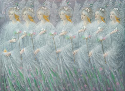 Las revelaciones de la primavera (díptico), panel derecho, 2012 (óleo sobre lino belga) de Annael Anelia Pavlova