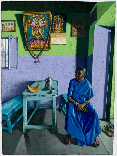 Tienda de chai, 2018 (gouache) de Annalisa Morrocco