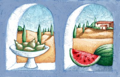 Paisaje italiano, 2010 (gouache) de Annalisa Morrocco