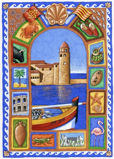 Languedoc, 2015 (gouache) de Annalisa Morrocco