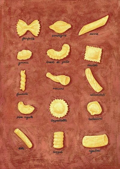 Pasta, 2010 (gouache) de Annalisa Morrocco