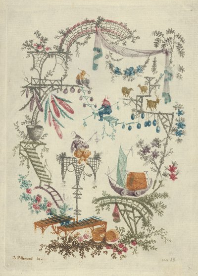 Chinoiserie de Nouvelle Suite de Cahiers Arabesques Chinois, 1790-99 de Anne Allen