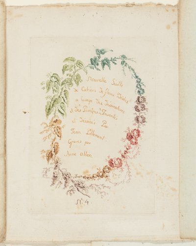 Portada, de Nueva serie de cuadernos de flores ideales para uso de dibujantes y pintores de Anne Allen
