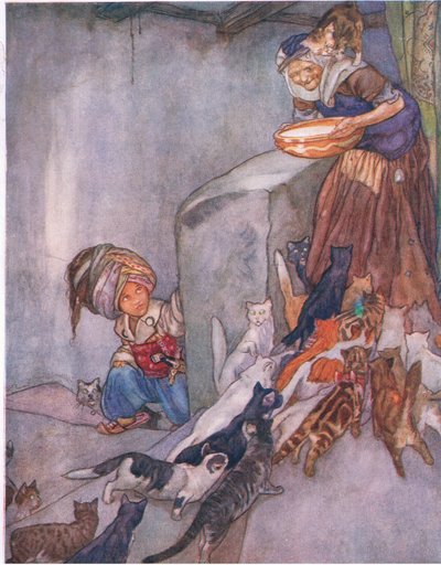 Leche para la familia, del Gran Libro para Niños (Herbert Strang) publicado por Humphrey Milford, Oxford University Press, c.1920 de Anne Anderson
