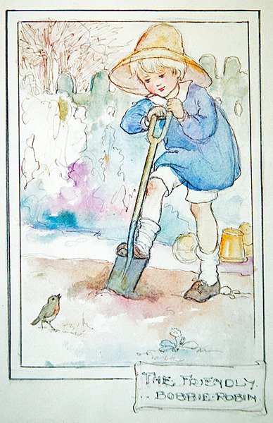 El amigable Robbie Robin, c.1916 de Anne Anderson