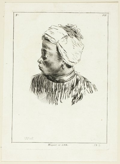 Jefe de Negro (perfil) de Anne Claude Philippe Caylus