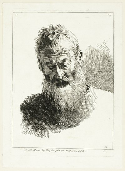 Cabeza de hombre de Anne Claude Philippe Caylus