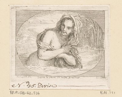 mujer bañándose en un río de Anne Claude Philippe Caylus