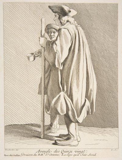 Un hombre ciego del Hospital Quinze-Vingts de Anne Claude Philippe de Caylus