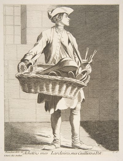 Vendedor de utensilios de cocina, 1746 de Anne Claude Philippe de Caylus