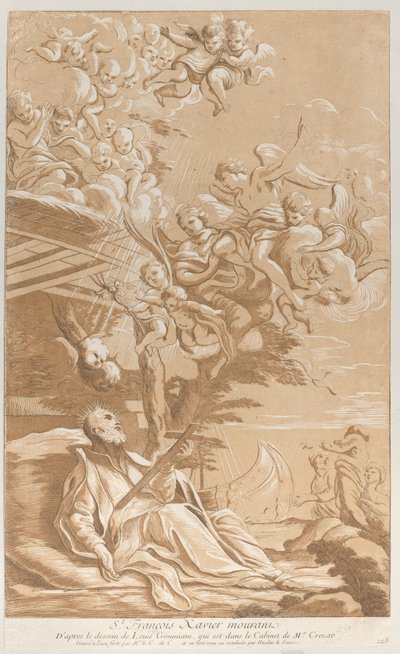Muerte de San Francisco Javier, ca. 1729 de Anne Claude Philippe de Caylus