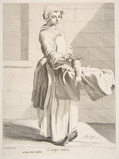 Vendedor de pescado, 1738 de Anne Claude Philippe de Caylus