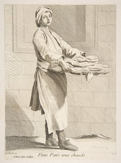 Vendedor de pasteles, 1738 de Anne Claude Philippe de Caylus