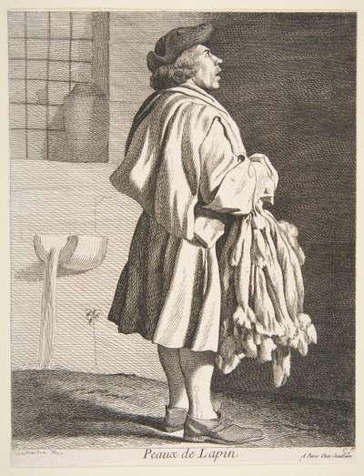 Vendedor de pieles de conejo, 1737 de Anne Claude Philippe de Caylus
