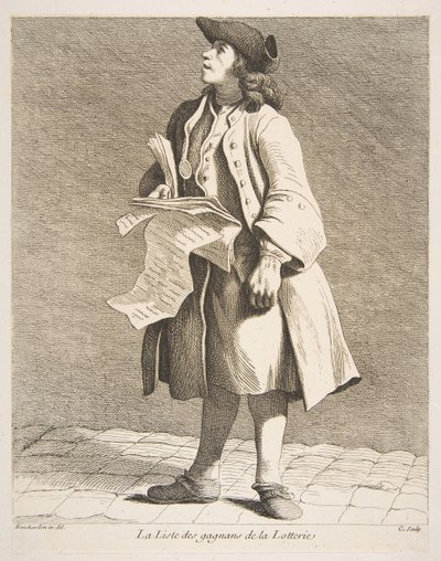 La Lectura de los Ganadores de la Lotería, 1746 de Anne Claude Philippe de Caylus