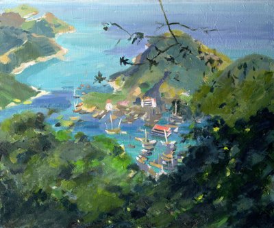 Vista de Aberdeen desde el Pico, Hong Kong de Anne Durham