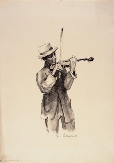 Violinista callejero de Anne Goldthwaite