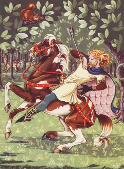 La muerte de Guillermo Rufo (litografía en color) de Anne & Johnstone Janet (1928 79) Johnstone