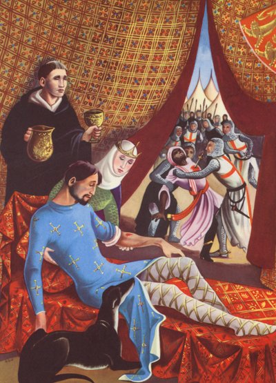 Eduardo I y Leonor de Castilla (litografía en color) de Anne & Johnstone Janet (1928 79) Johnstone