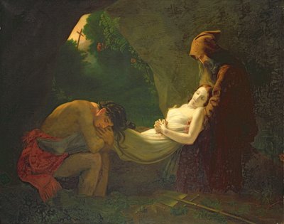 El funeral de Atala (óleo sobre lienzo) de Anne Louis (after) Girodet de Roucy Trioson